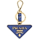 PRADA Saffiano Toys 三角徽標金字防刮牛皮鑰匙圈(藍色) product thumbnail 1