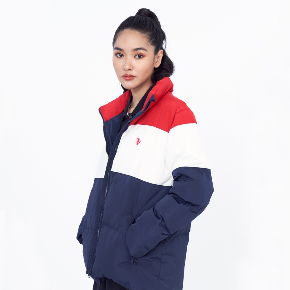 U.S. POLO ASSN. 女款品牌羽絨外套-紅色