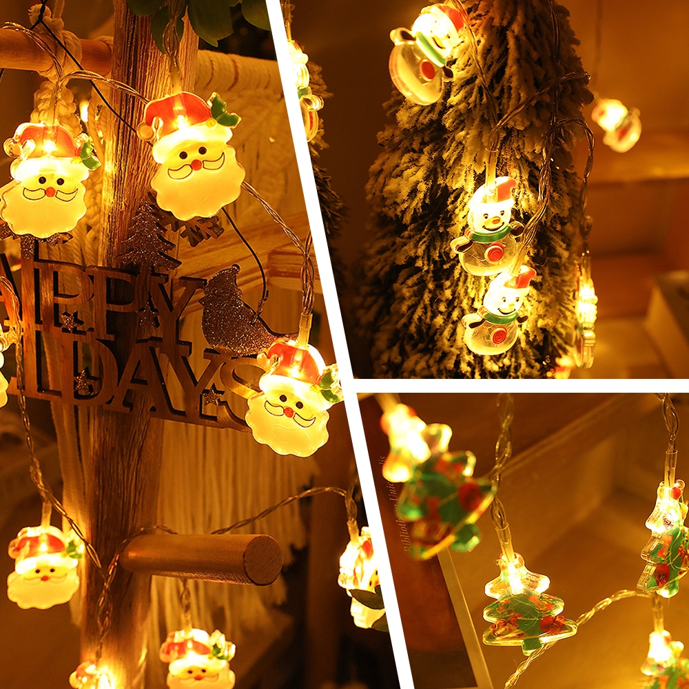半島良品 3米節慶風聖誕佈置 LED燈串 聖誕燈飾 耶誕 聖誕燈串 裝飾 雪人 聖誕老人 聖誕樹燈(3款)