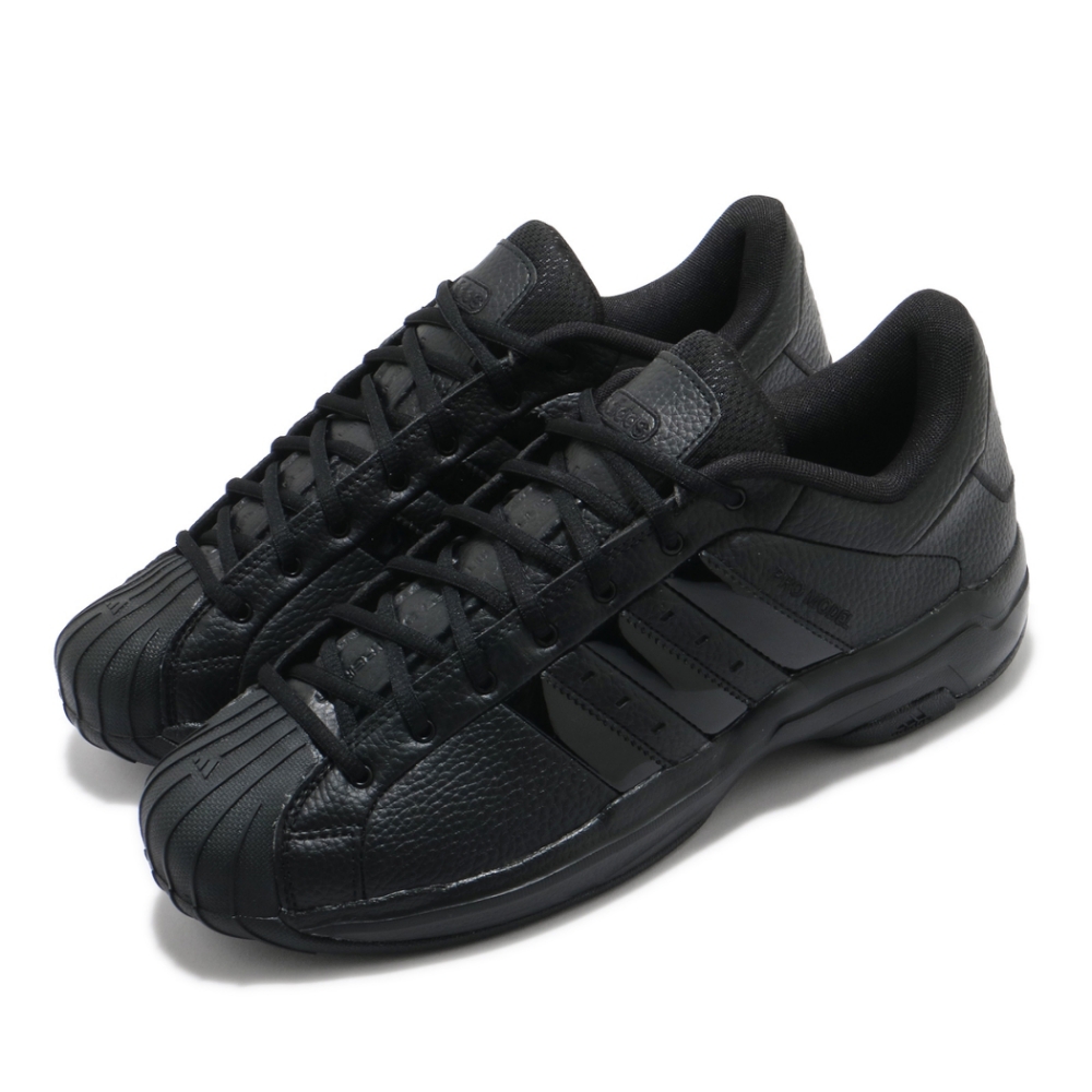 adidas 籃球鞋 Pro Model 2G Low 男女鞋 愛迪達 貝殼頭 復古 街頭 耐磨 情侶鞋 黑 FX7100