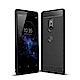 YANGYI揚邑 SONY Xperia XZ2拉絲紋碳纖維軟殼散熱防震抗摔手機殼-黑 product thumbnail 1