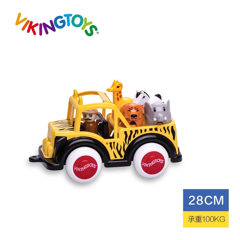 【瑞典 Viking toys】維京玩具 Jumbo動物吉普車-28cm 81268