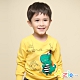 Azio Kids 男童 上衣 可愛線條刺繡恐龍長袖上衣T恤(黃) product thumbnail 1