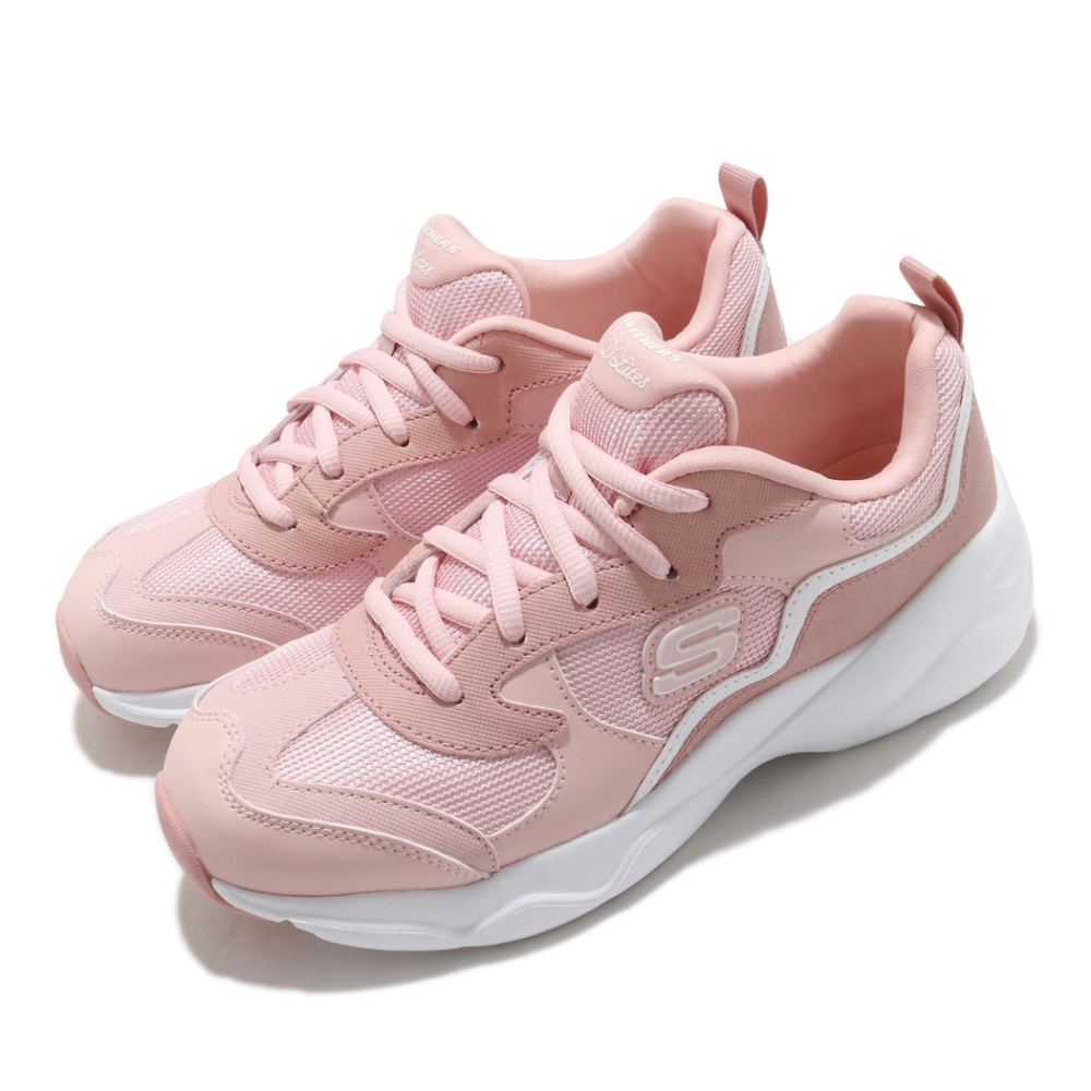 Skechers 休閒鞋 D Lites Airy 增高 老爹鞋 女鞋 記憶型泡棉鞋墊 舒適 透氣 修飾 粉 白 66666231LTPK