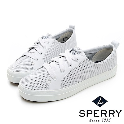 SPERRY 經典氣孔設計懶人休閒鞋-(女)-白色