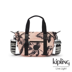 Kipling 珊瑚花潑墨手提側背包-ART MINI