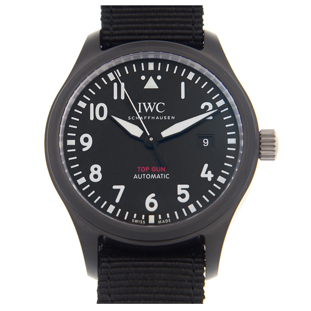 IWC 萬國錶 飛行員黑色陶瓷機械帆布款(IW326901)x黑x41mm