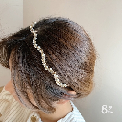 【89 zone】法式貴氣珠珠珍珠 髮飾 頭飾 飾品 髮箍 1 入(不挑款/混色隨機出貨)