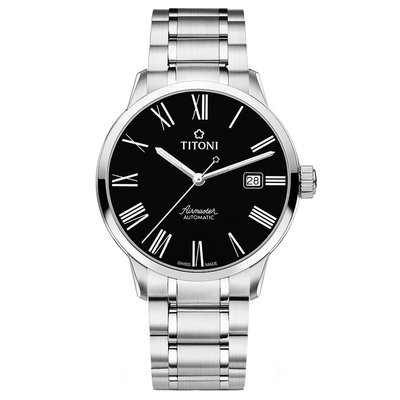 TITONI 梅花錶 空中霸王系列 羅馬機械腕錶 40mm / 83733S-621