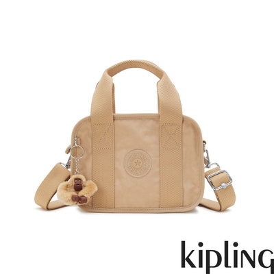 Kipling (網路獨家款) 溫柔淡奶茶色輕巧手提斜背兩用包-NADALE