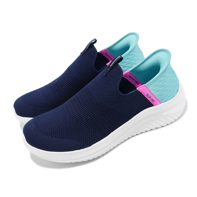 Skechers 休閒鞋 Ultra Flex 3 Slip-Ins 瞬穿科技 童鞋 中童 大童 女鞋 深藍 套入式 健走 303800LNVTQ