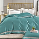Betrise青竹綠 典雅系列  加大 頂級300織精梳長絨棉素色鏤空四件式被套床包組 product thumbnail 1