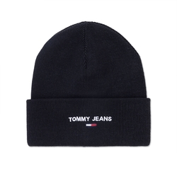 TOMMY 熱銷刺繡文字Logo毛帽-黑色