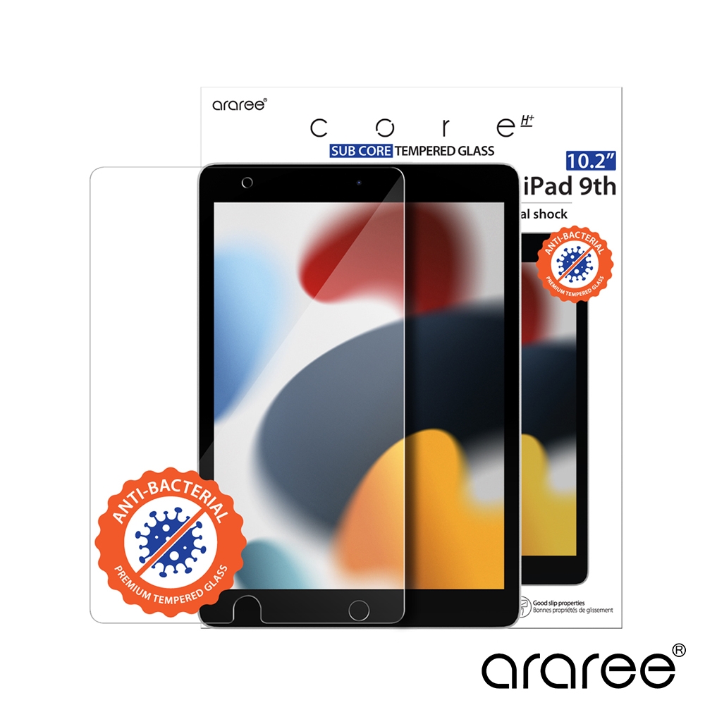 Araree Apple iPad 10.2寸(第7/8/9代) 抗刮強化玻璃螢幕保護貼