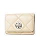 TORY BURCH Willa 菱格紋皮革翻蓋卡包-奶油黃 product thumbnail 1