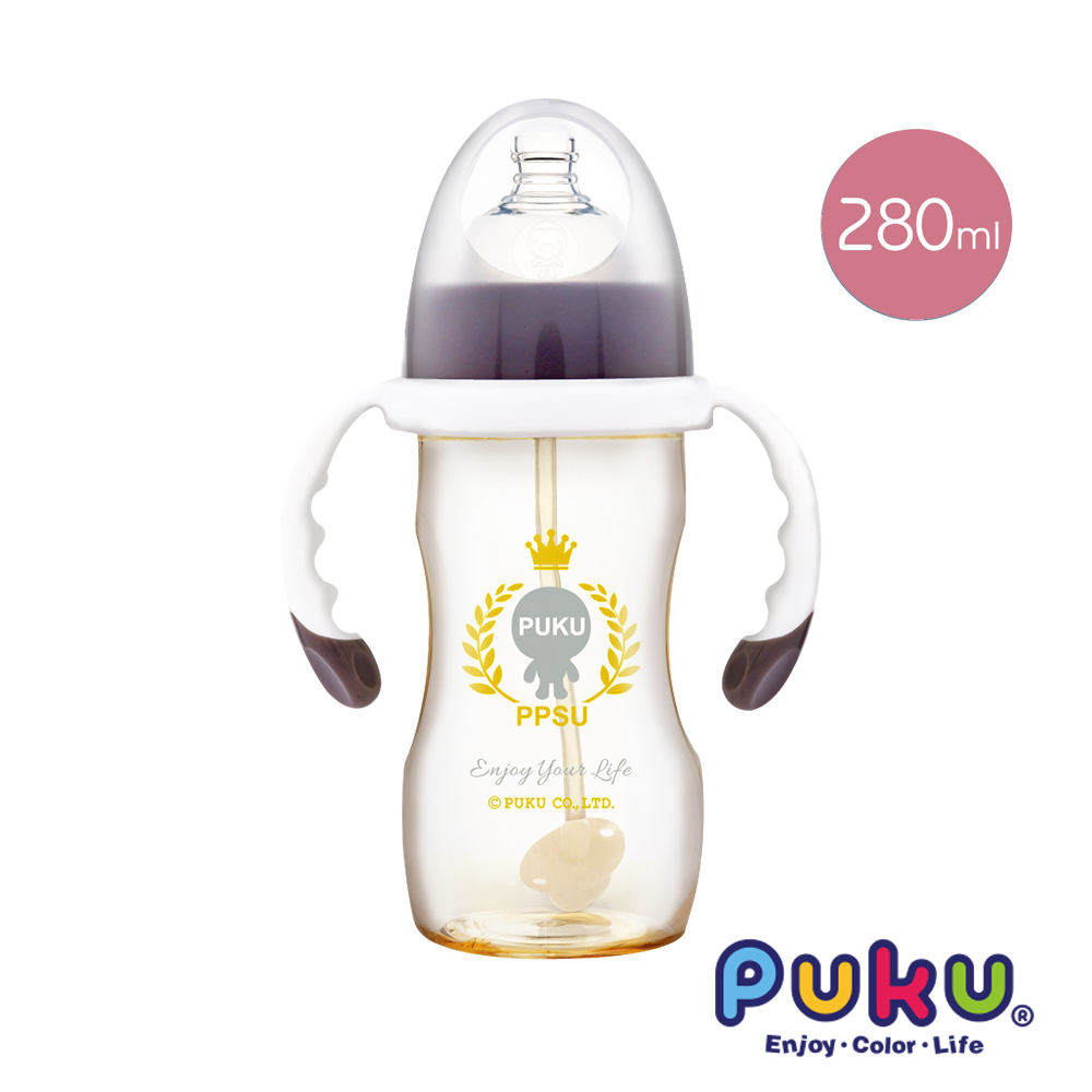 【PUKU】PPSU Smile母乳實感寬口練習奶瓶280ml