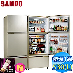 SAMPO聲寶 530L 1級變頻3門冰箱 SR-A53GDV(Y5) 香檳金