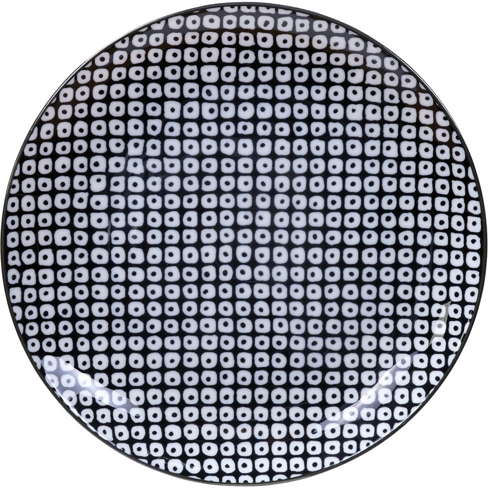《Tokyo Design》瓷製餐盤(網紋黑20.5cm) | 餐具 器皿 盤子