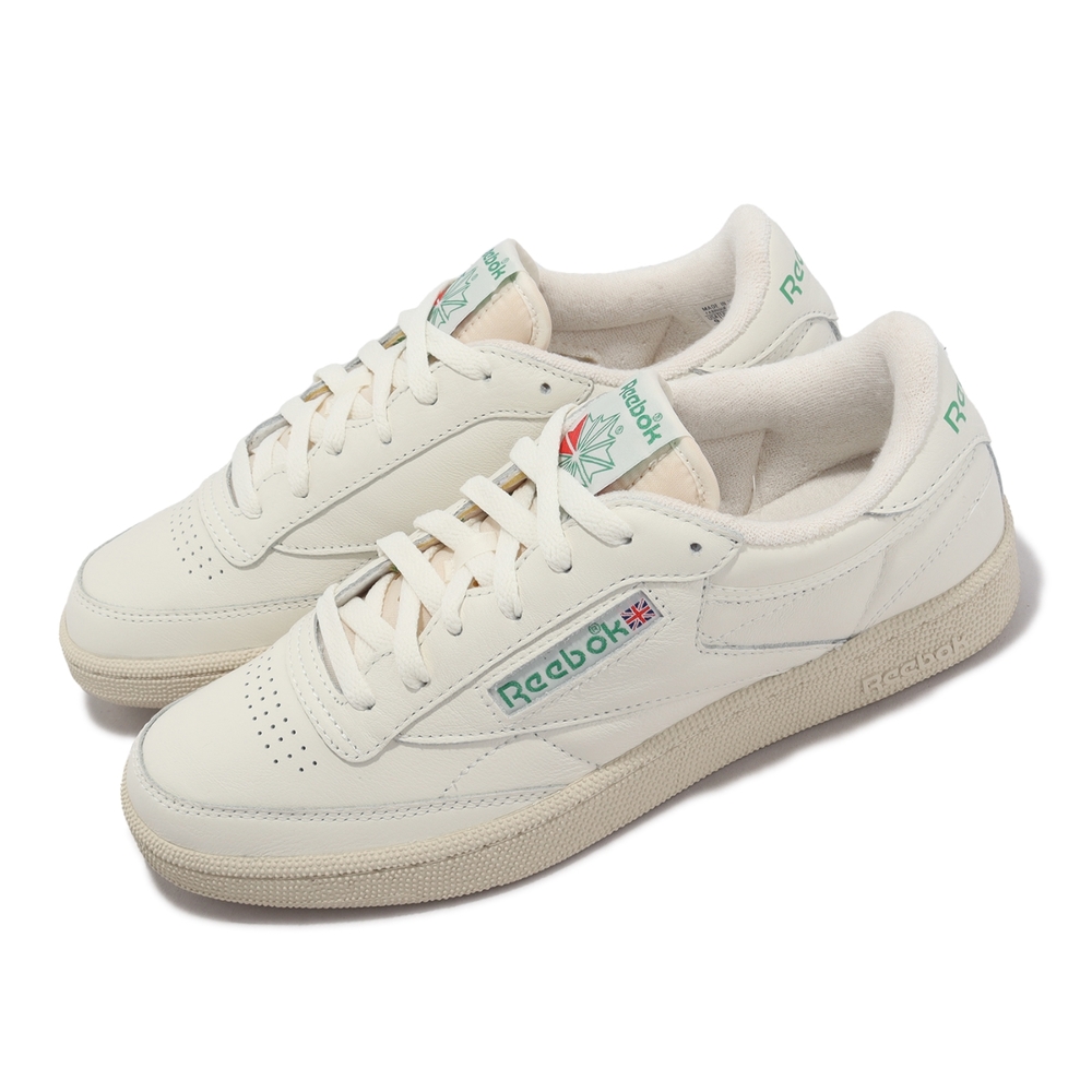 Reebok 休閒鞋 Club C 85 Vintage 男鞋 女鞋 米白 綠 復古 皮革 仿舊 奶油底 100000317