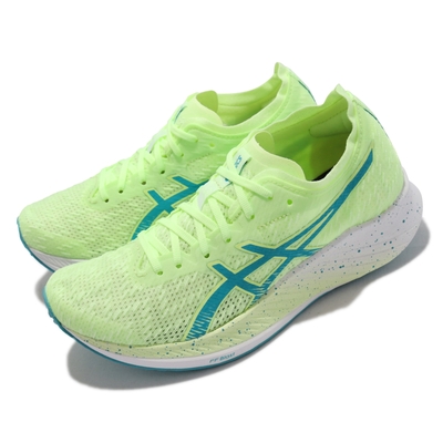 Asics 慢跑鞋 Magic Speed 碳纖維 女鞋 亞瑟士 競賽 常規訓練 緩震 黃 綠 1012A895750