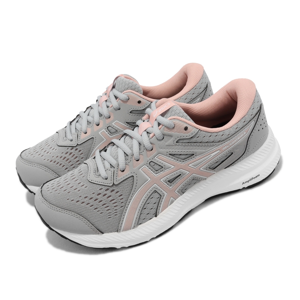 Asics 慢跑鞋 GEL-Contend 8 D 女鞋 寬楦 灰 粉紅 入門款 亞瑟膠 亞瑟士 1012B319022