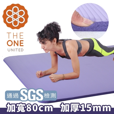 The One 加大加厚款 15mm厚183x80cm 瑜珈墊 防滑墊 地墊 (贈綁帶 SGS認證)(三色任選)