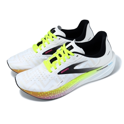 Brooks 競速跑鞋 Hyperion Max 男鞋 白 黑 綠 輕量 回彈 路跑 競訓 運動鞋 1103901D196