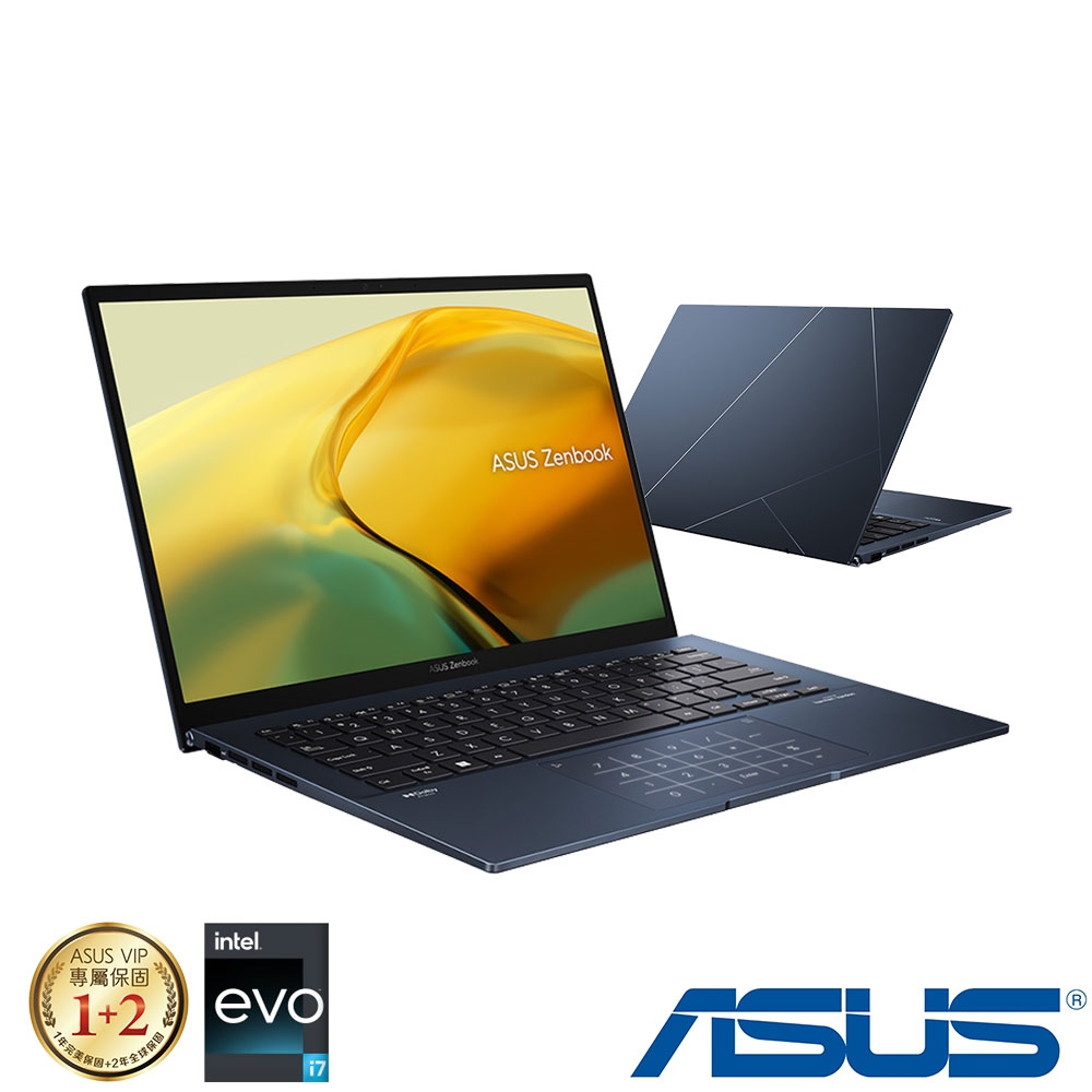 (M365組合) ASUS UX3402ZA 14吋輕薄筆電 (i7-1260P/16G/512G PCIe SSD/ZenBook 14/紳士藍)