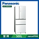 Panasonic國際牌 500公升 玻璃四門變頻冰箱 NR-D501XGS-W翡翠白 product thumbnail 1