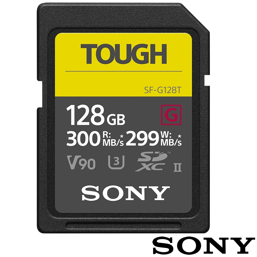 SONY SF-G128T SD SDXC 128G 128GB 300MB/S V90 TOUGH UHS-II 高速記憶卡 (公司貨) 支援 4K