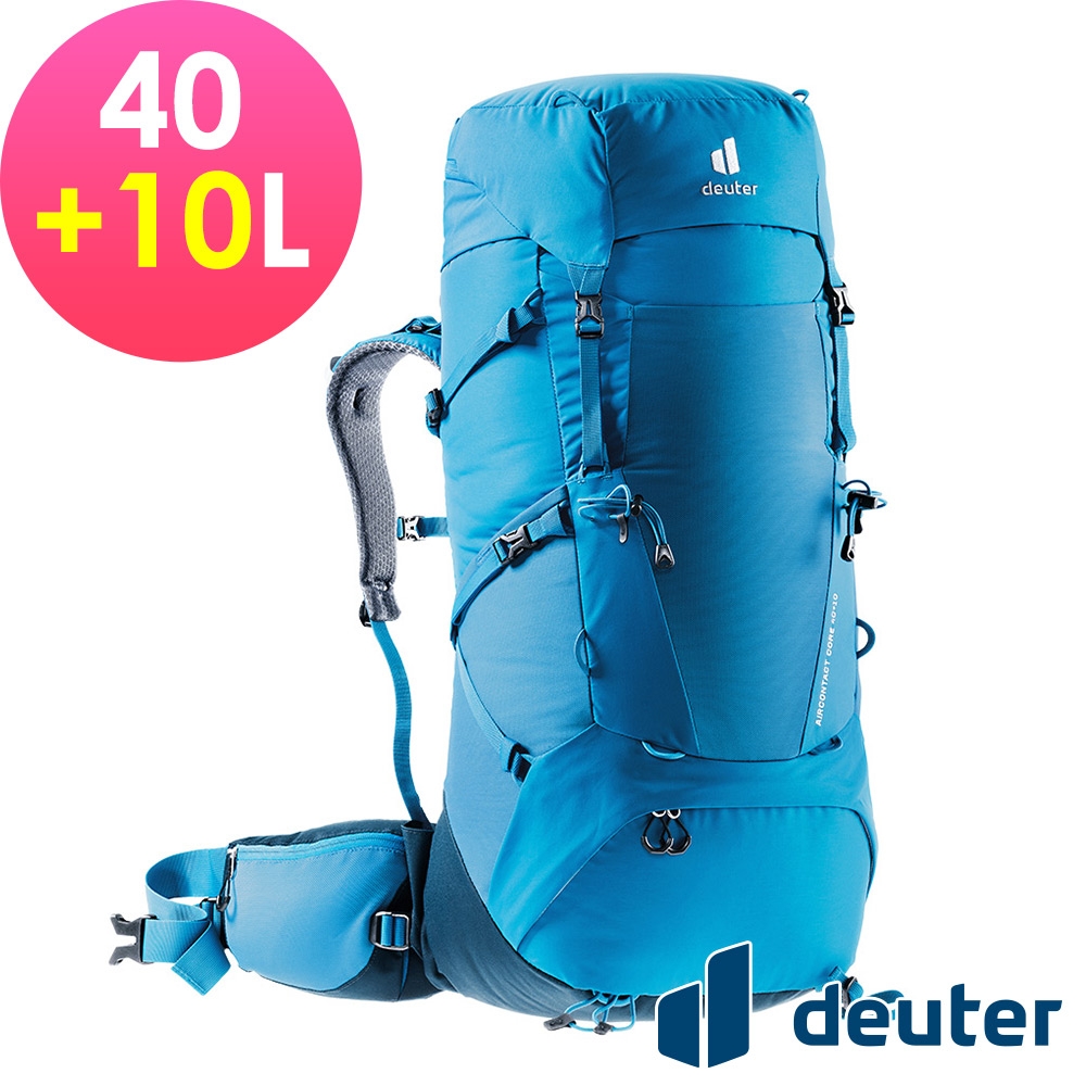 【deuter 德國】AIRCONTACT CORE 40+10L拔熱式透氣背包3350122藍/長途登山包/自助背包客/休閒旅遊包