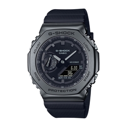 CASIO卡西歐 G-SHOCK 百搭酷黑時尚 金屬錶殼 八角形錶殼 GM-2100BB-1A_44.4mm