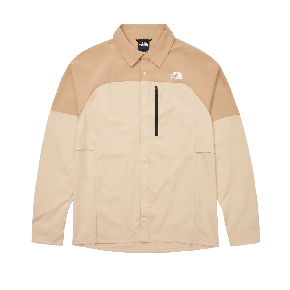 The North Face M FIRST TRAIL UPF L/S SHIRT 男長袖襯衫-卡其色-NF0A83TJPV6