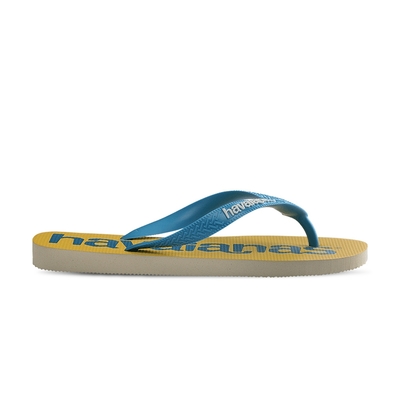 Havaianas Top Logomania 2 男鞋 女鞋 黃藍色 大LOGO 拖鞋 4145741-0121U