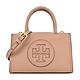 TORY BURCH ELLA BIO縫線皮革兩用托特包-迷你/藤棕 product thumbnail 1