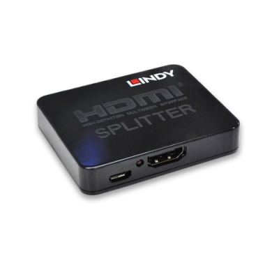 LINDY 林帝 迷你型HDMI1.4 10.2G 一進二出分配器 (38157)