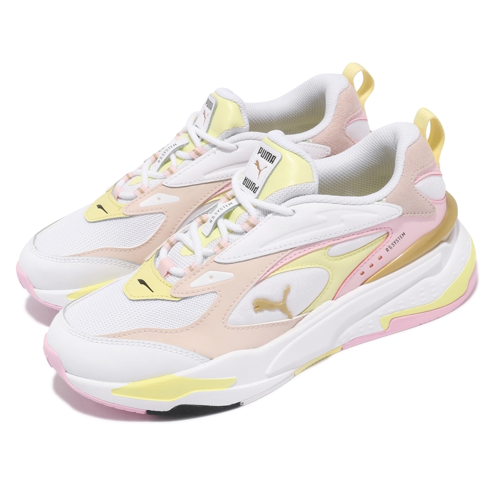 Puma 休閒鞋 RS-Fast Mix Gold 復古 女鞋 海外限定 粉嫩配色 穿搭推薦 白 粉 38224401