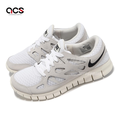 Nike 慢跑鞋 Wmns Free Run 2 女鞋 米白 白 赤足 運動鞋 DM8915-101