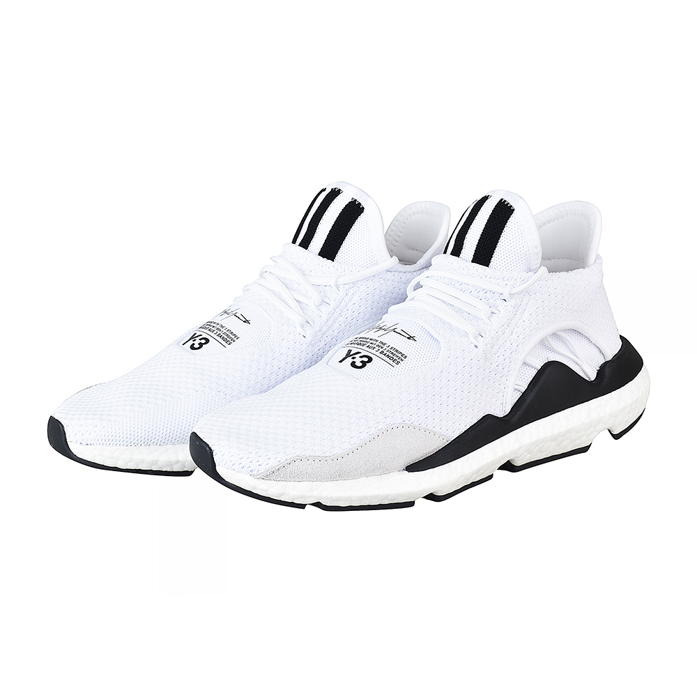 adidas Y-3 SAIKOU 印花LOGO不織布運動鞋(白)