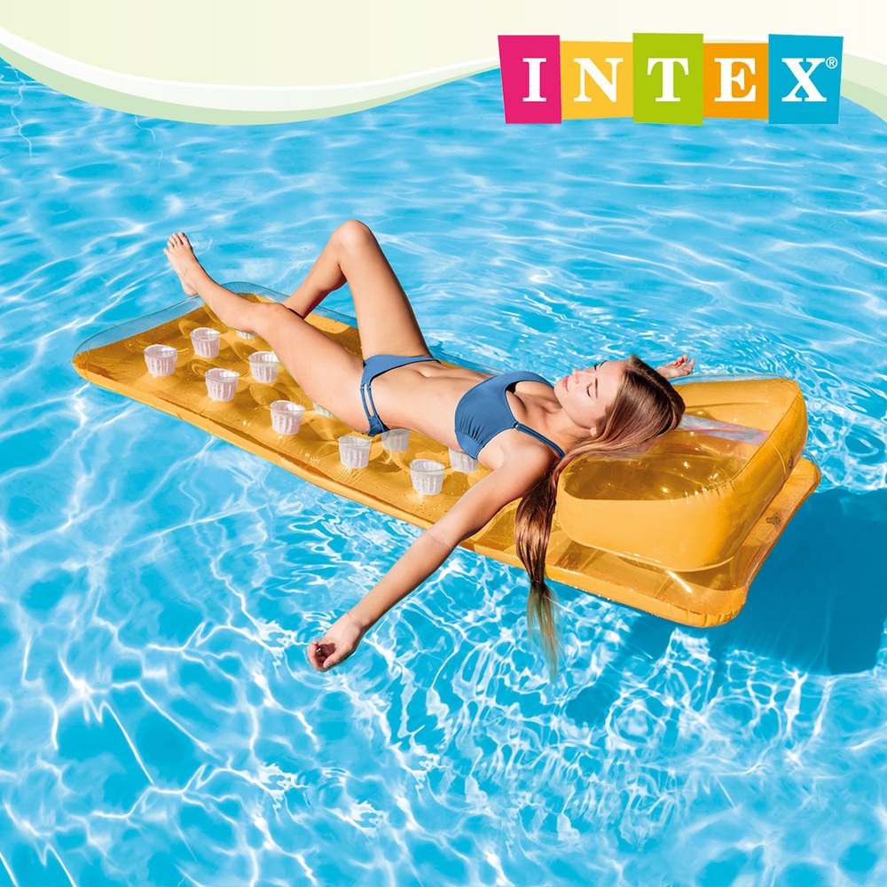 INTEX 18洞充氣沙灘睡墊/時尚浮排188x71cm 適用12歲+ 3色可選(58890)