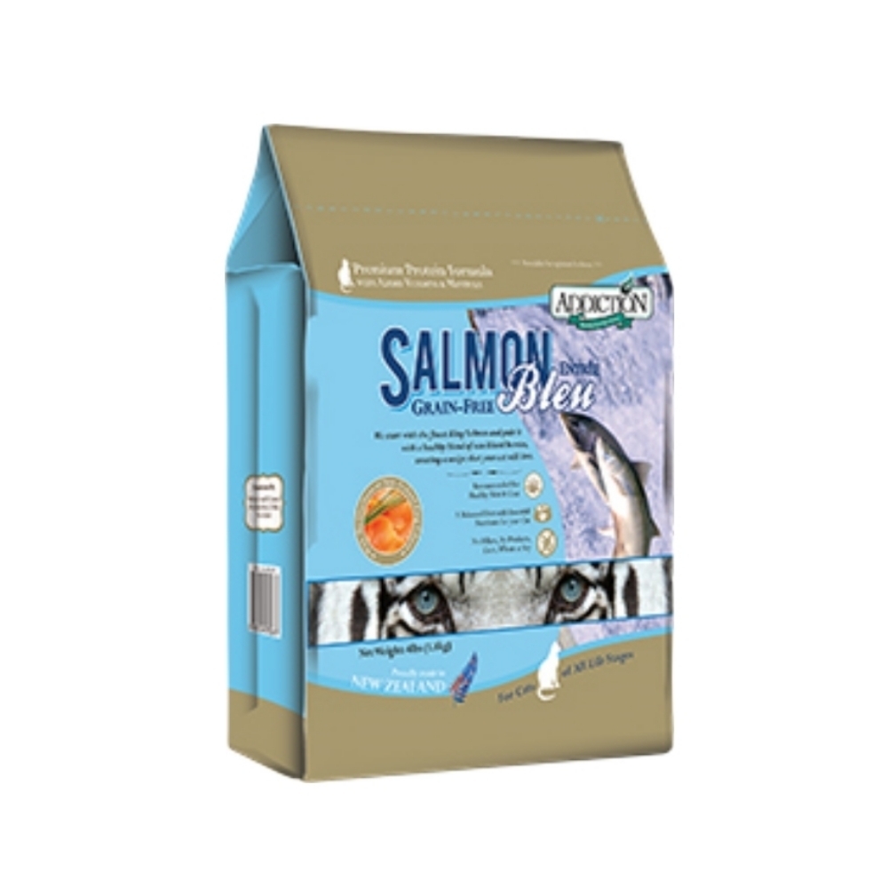 紐西蘭ADDICTION自然癮食-野生無穀貓寵食-野生藍鮭魚 1磅/454公克