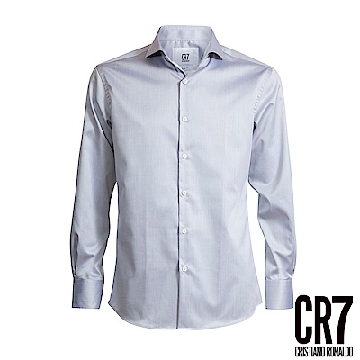 CR7-Slim Fit 寬角領淺灰色襯衫(8656-7200-02)