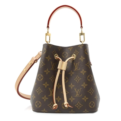 【Louis Vuitton 路易威登】M46581 經典Monogram帆布Neonoe BB手提斜背兩用水桶包(棕色)