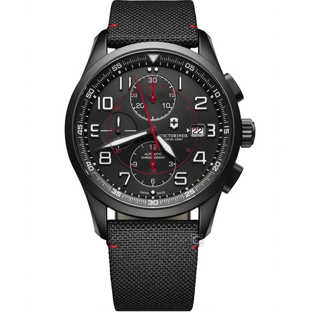 Victorinox 維氏 Airboss Black Edition 自動上鏈機械計時碼錶(VISA-241721)