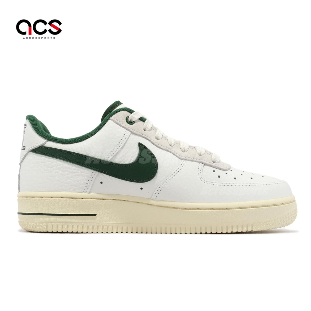 Nike 休閒鞋Wmns Air Force 1 07 LX 女鞋白綠AF1 復古奶油底DR0148-102