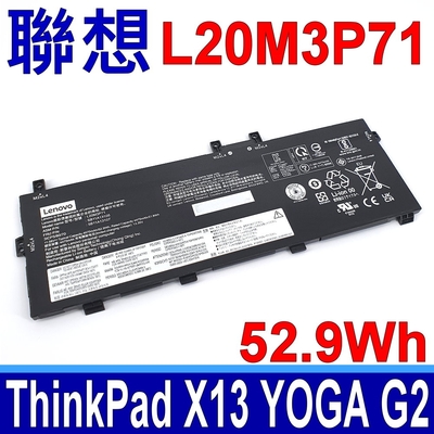 LENOVO 聯想 L20M3P71 電池 ThinkPad X13 Yoga G2 L20C3P71 L20D3P71 L20L3P71 5B11A13107 5B11A13108