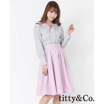 titty&Co.綁帶素色過膝裙(3色)