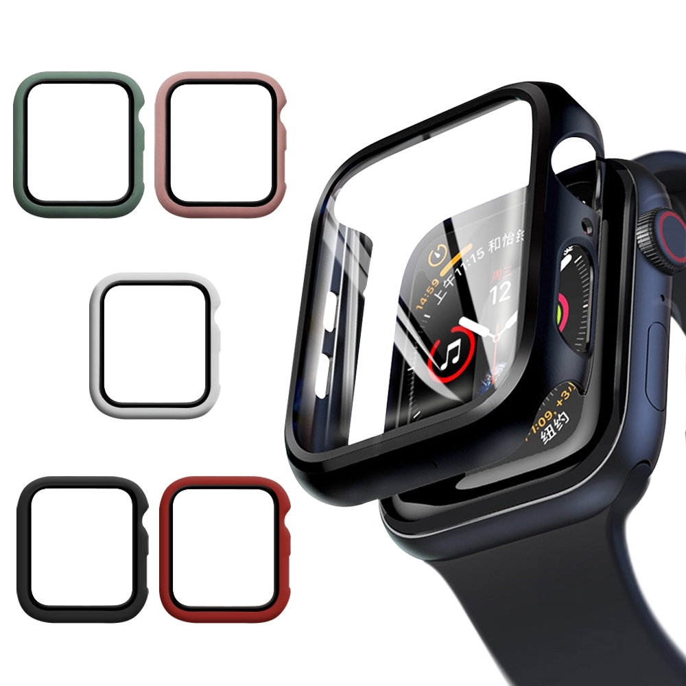 CITY BOSS for Apple watch一體成形式玻璃加保護殻- 44mm