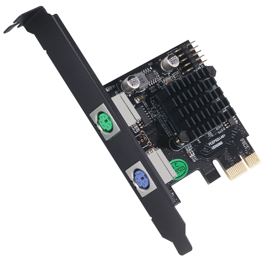 伽利略 PCI-E to PS/2+USB2.0 前置9pin(PEISLR4)