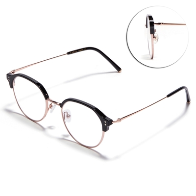 CARIN 率性眉框光學眼鏡 NewJeans代言/黑 玫瑰金#ALEX P+ C1